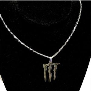 women’s and men’s monster energy drink necklace